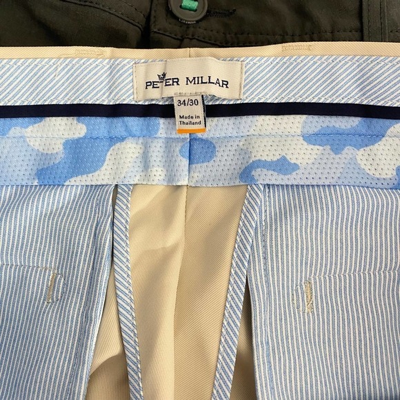 Peter Millar Cream Durham High Drape Performance Golf Trouser Work Attire-34x30 - Picture 6 of 6